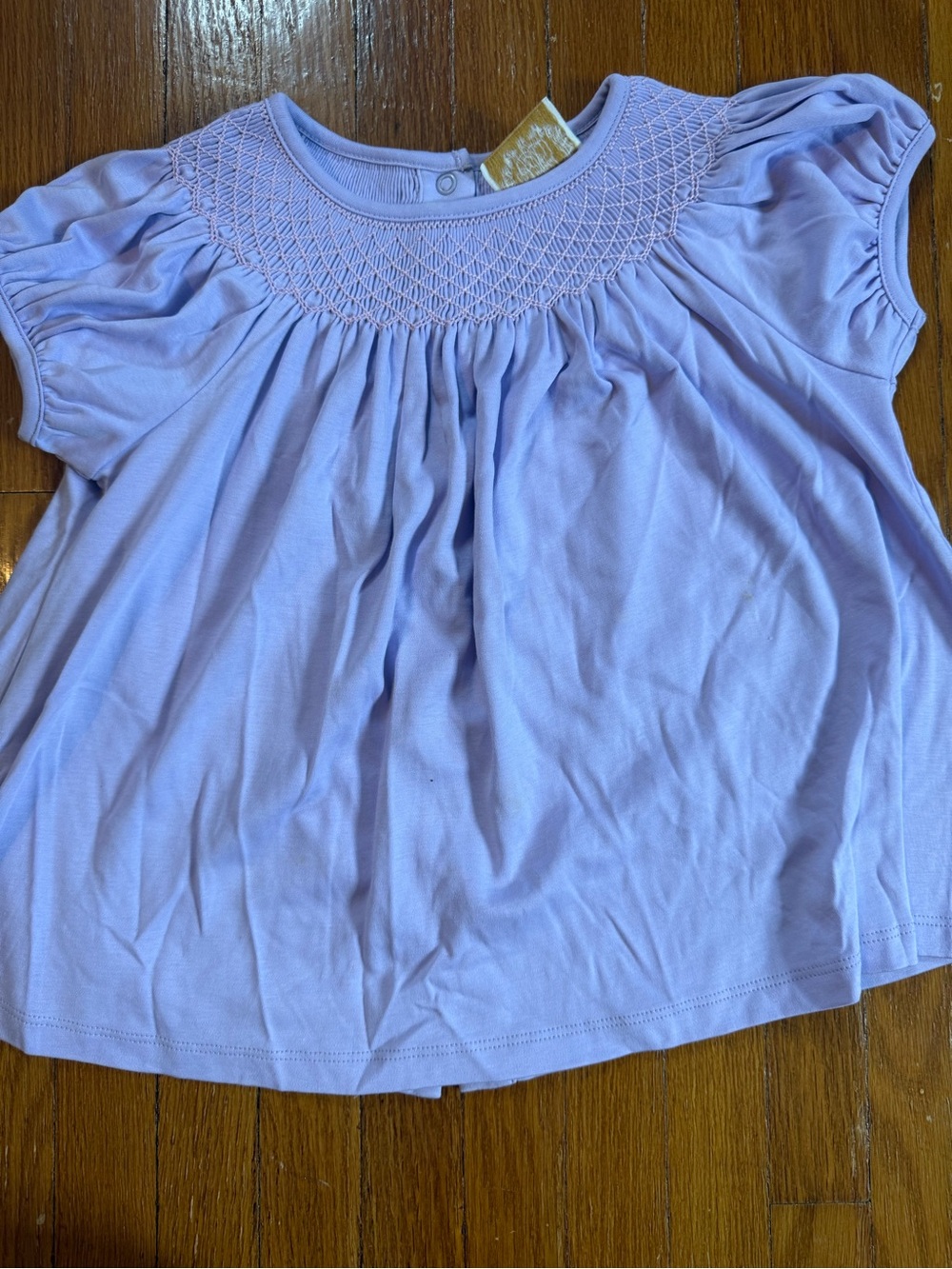 TBBC Lavender Smocked kids pima Blouse
